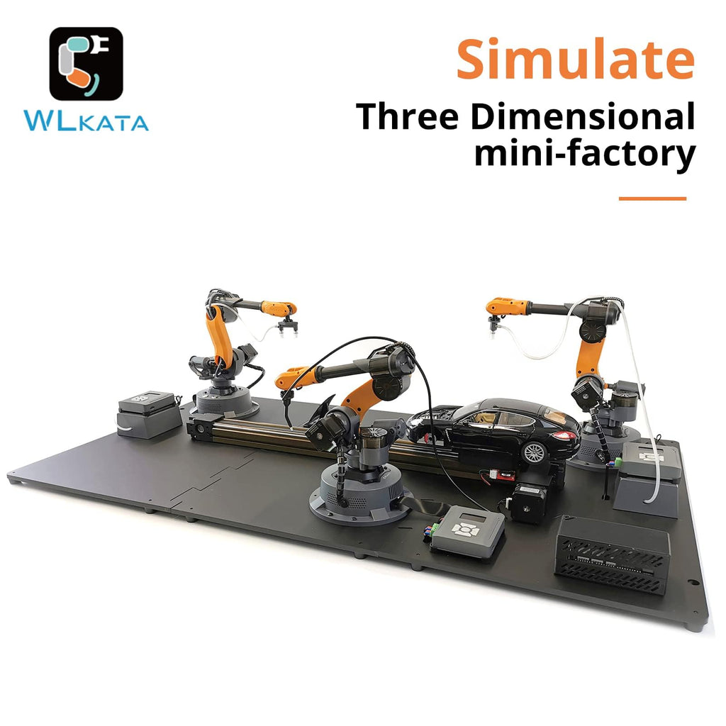 wlkata Mirobot Educational Kit 6 Axis Robot Mini Programmable Gripper arm Lightweight Educational Desktop Robotic arm 6DoF Lightweight Desktop Robotic Arm for K12 or 3D Printer