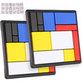 2 PCS Metal Logic Puzzle Brain Teaser Set 88 Challenge Levels Stress Relief