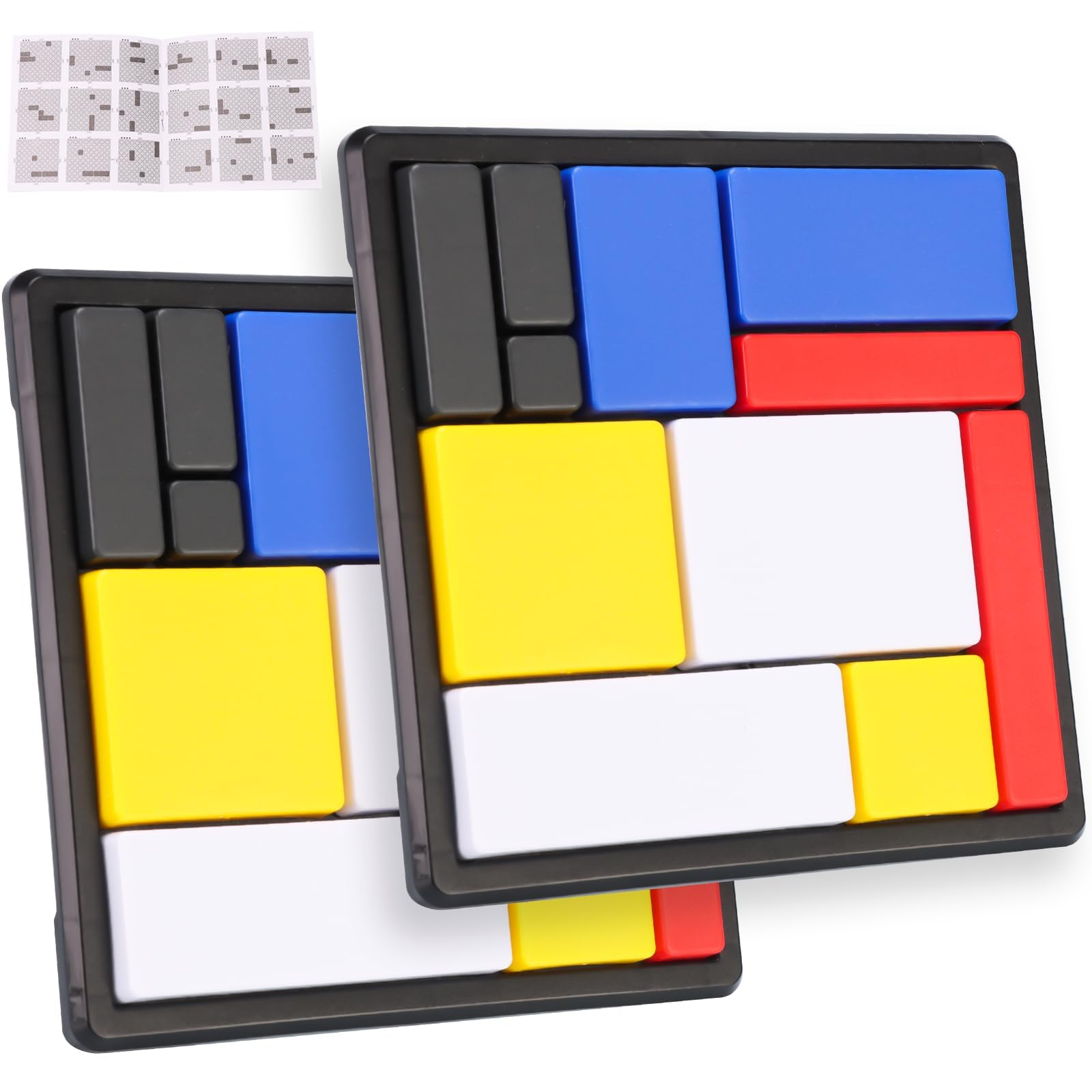 2 PCS Metal Logic Puzzle Brain Teaser Set 88 Challenge Levels Stress Relief