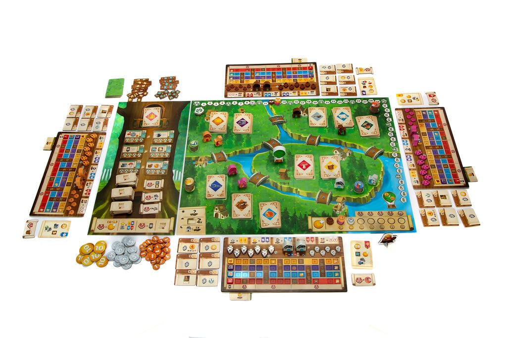 Kingdom Crossing Board Game - Route & Engine Building Strategy Game with Solo Mode, Euro Game for Family Game Night, Ages 14+, 1-4 Players, 45-90 Minute Playtime, Made by Pandasaurus Games