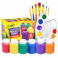 Kids Painting Set, Washable Paint for Toddlers 6 Colors Tempera Gift Bundle
