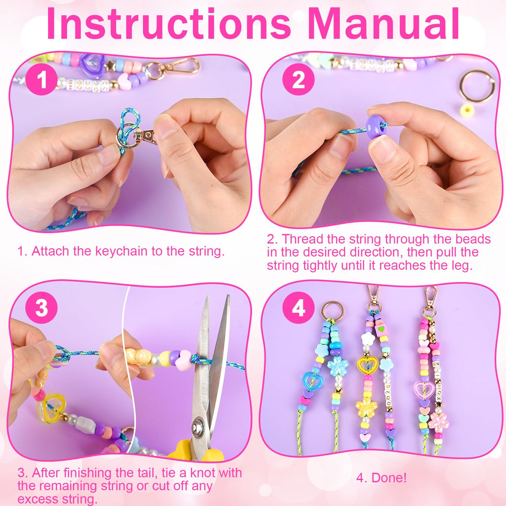 NEBURORA Beaded Keychain Making Kit