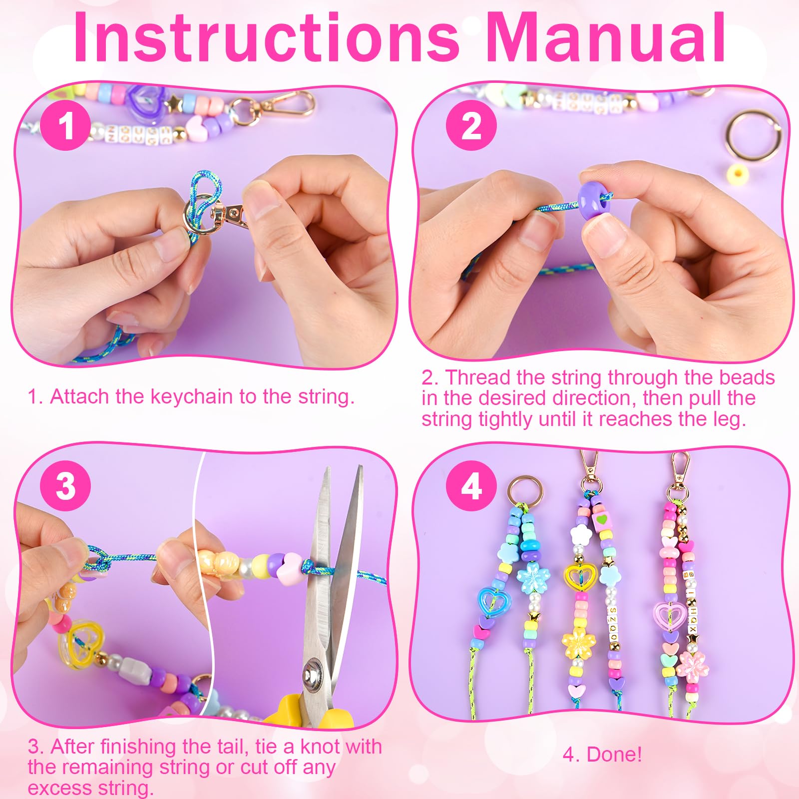 NEBURORA Beaded Keychain Making Kit