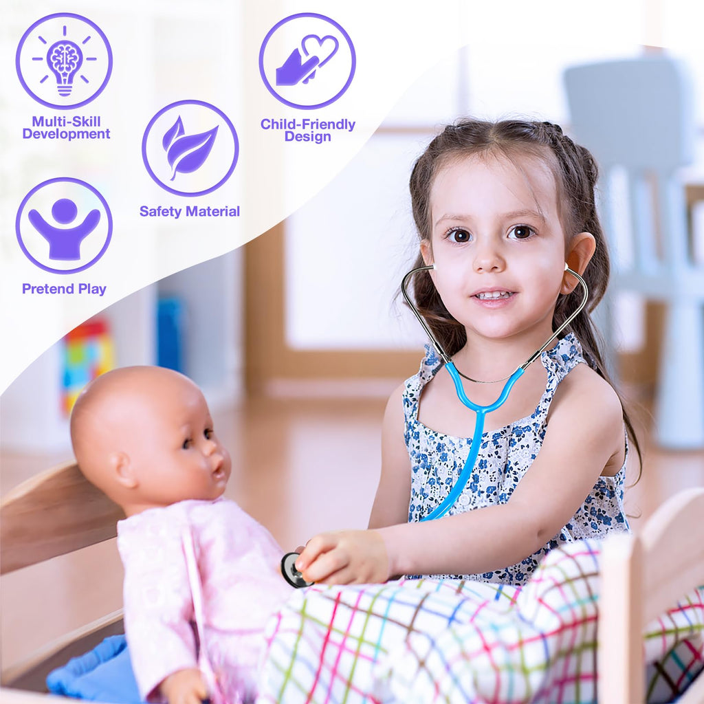 IVENRXIU Kids Doctor Play Set with Stethoscope,Doctor Kit for Kids Ages 3-5