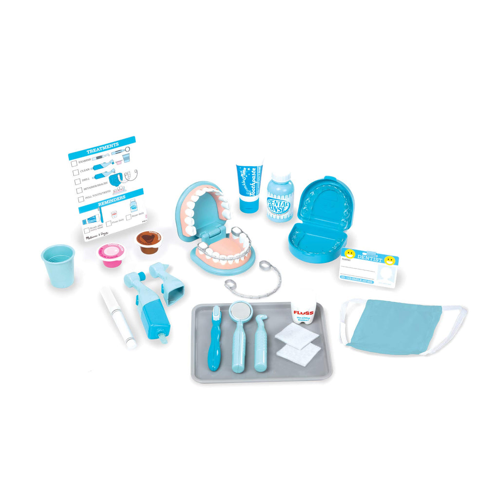 Melissa & Doug Super Smile Dentist Play Set, 25-Piece Dentist Kit with Oversized Teeth