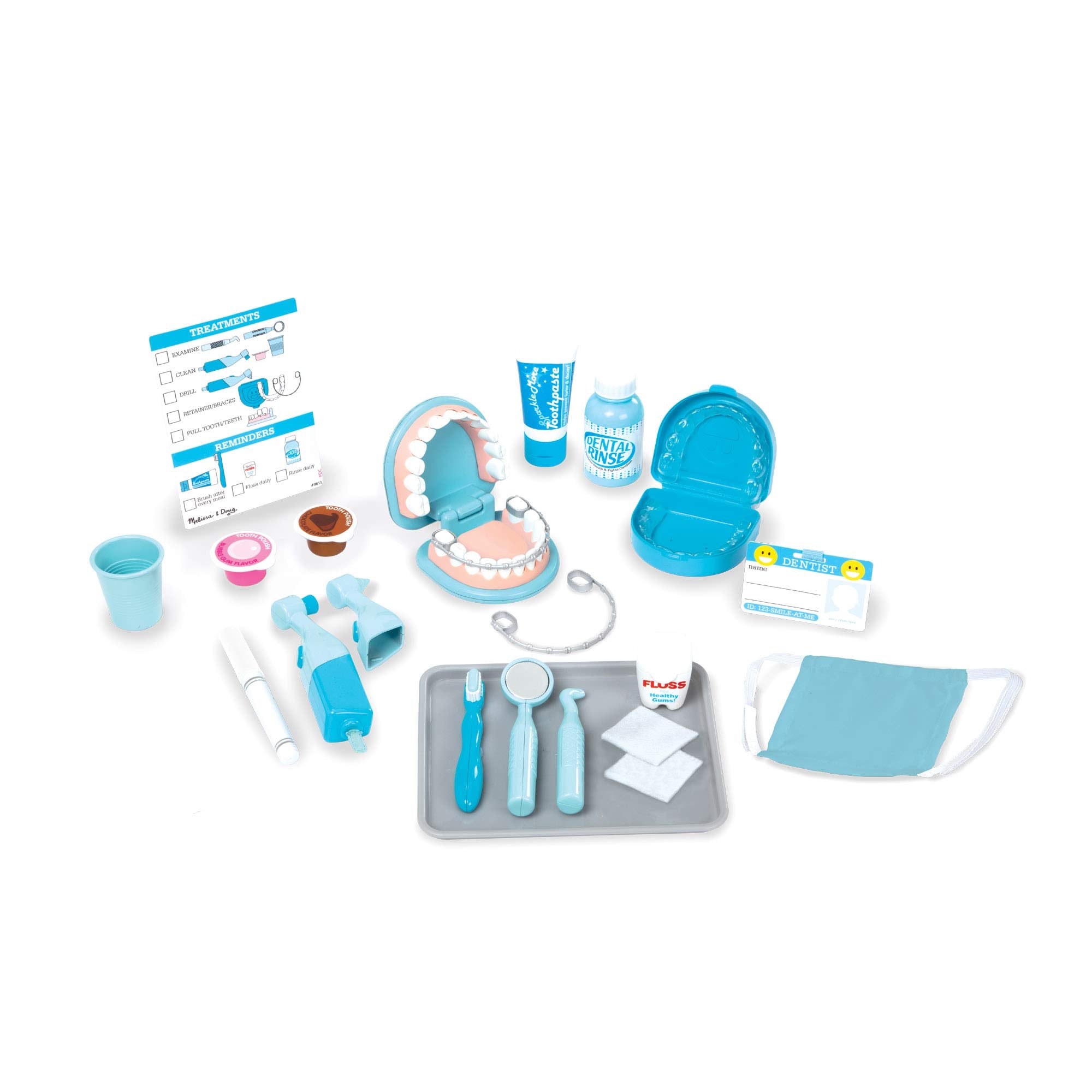 Melissa & Doug Super Smile Dentist Play Set, 25-Piece Dentist Kit with Oversized Teeth