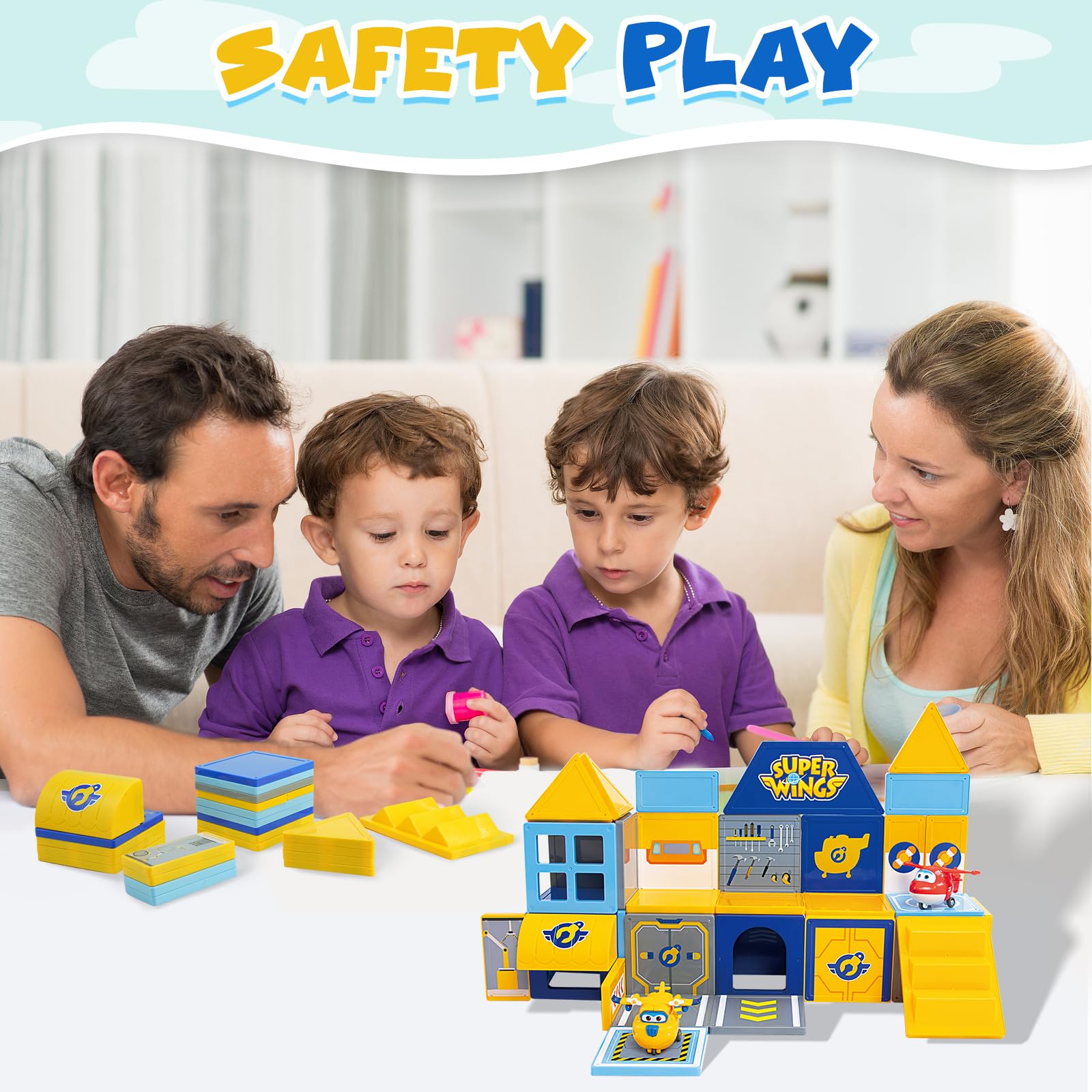 W WISE BLOCK Magnetic Tiles, Magnetic Blocks for Boys Girls Kids Ages 3 + Year Old