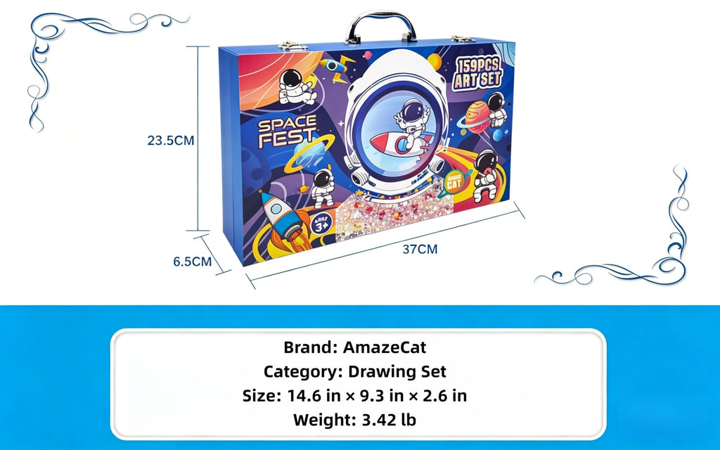 AmazeCat 59-Pack Deluxe Drawing Art Set,Art Supplies, Crafts Drawing Painting Kits,Holiday Birthday Gifts for Teens Girls Boys Kids Adults Artists