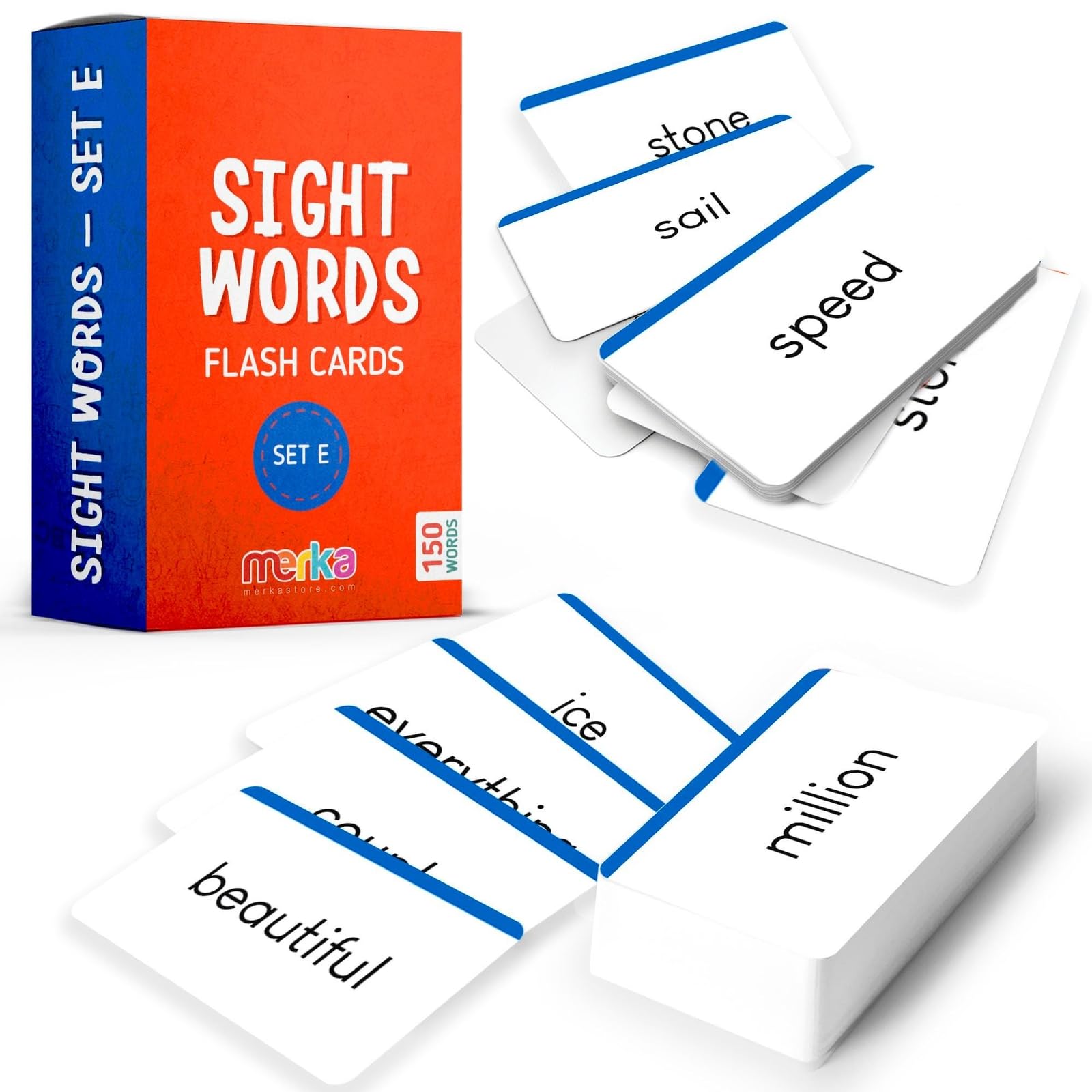 merka Sight Words Flash Cards 1st Grade Learn to Read Reading Flash Cards for Kids First Word Learn to Read Mastering First Words