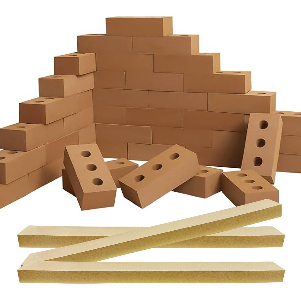 kidi house 33 Pack Foam Brick Building Blocks for Kids Large Fake Bricks
