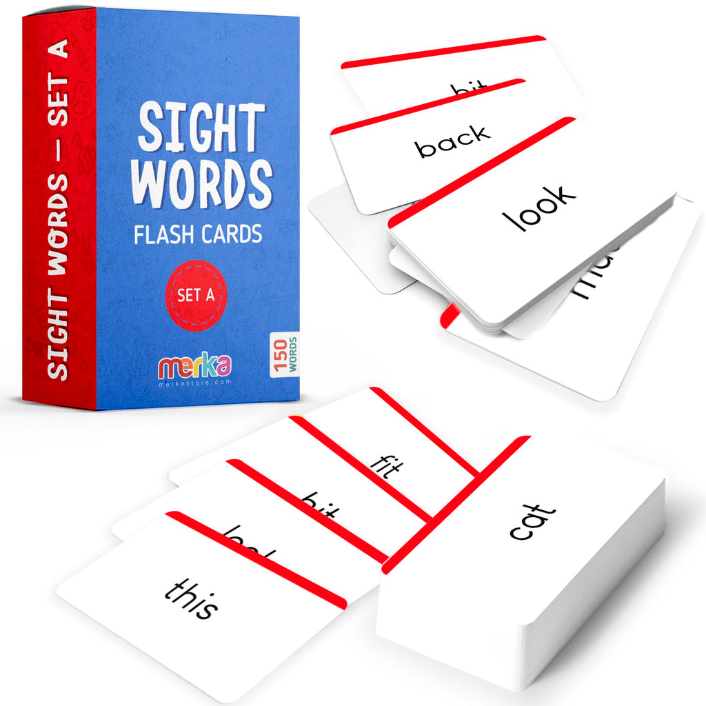 merka Sight Words Flash Cards 1st Grade Learn to Read Reading Flash Cards for Kids First Word Learn to Read Mastering First Words