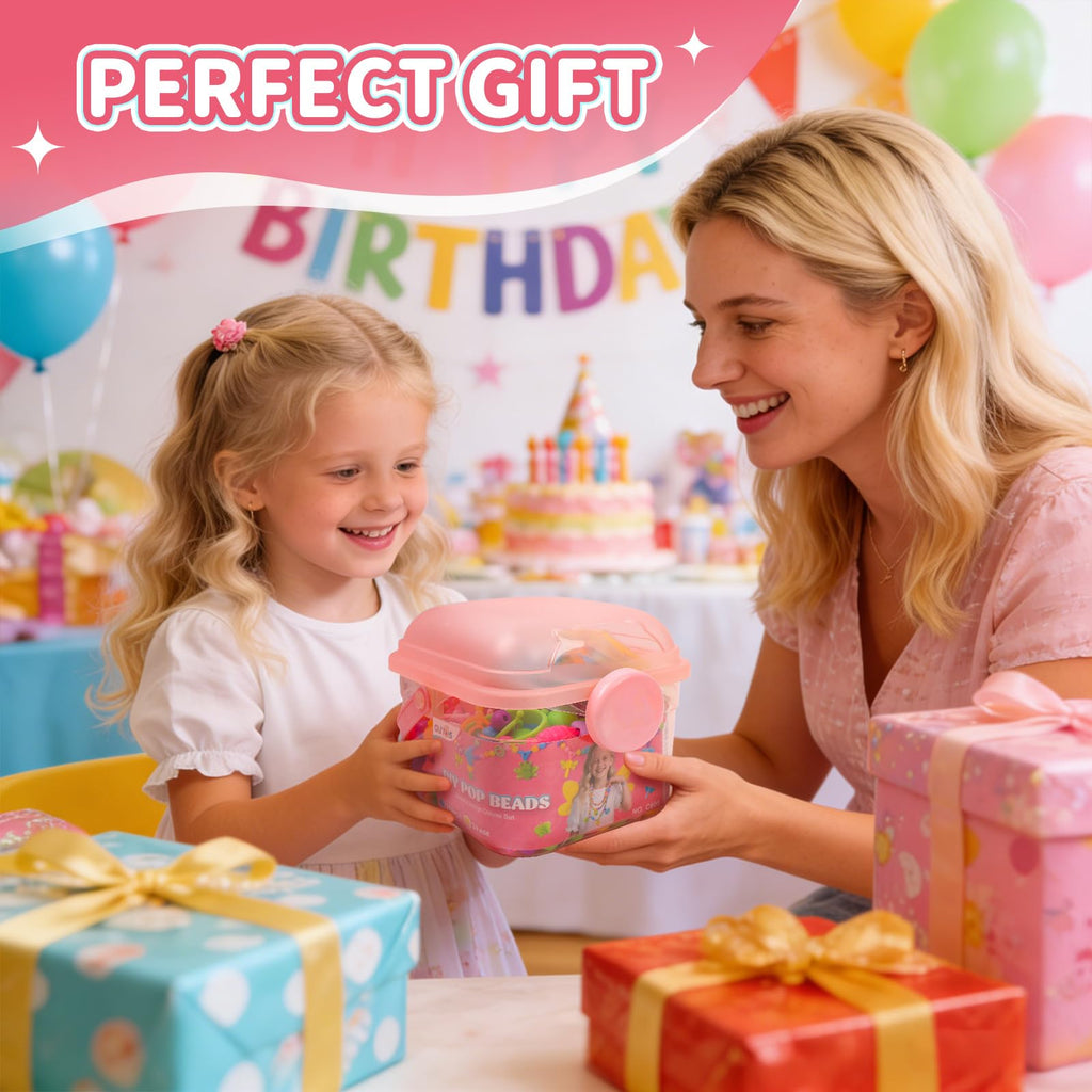 GILI Pop Beads - Arts and Crafts Toys Jewelry Making Kit for 3 4 8 Year Old Little Girls