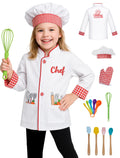 ANPHILE Chef Costume for Kids with Hat,Toddler Chef Outfit Cooking Baking