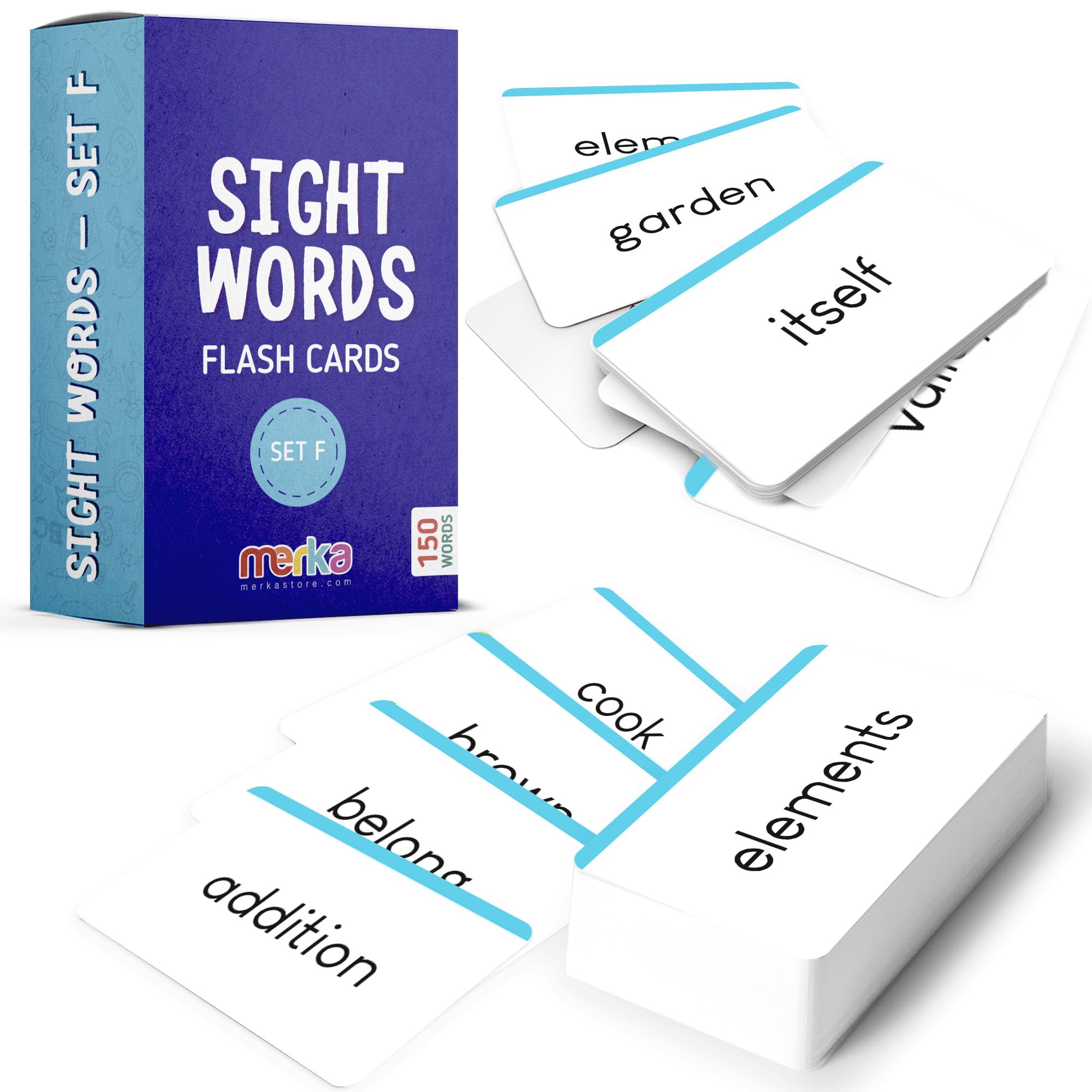 merka Sight Words Flash Cards 1st Grade Learn to Read Reading Flash Cards for Kids First Word Learn to Read Mastering First Words