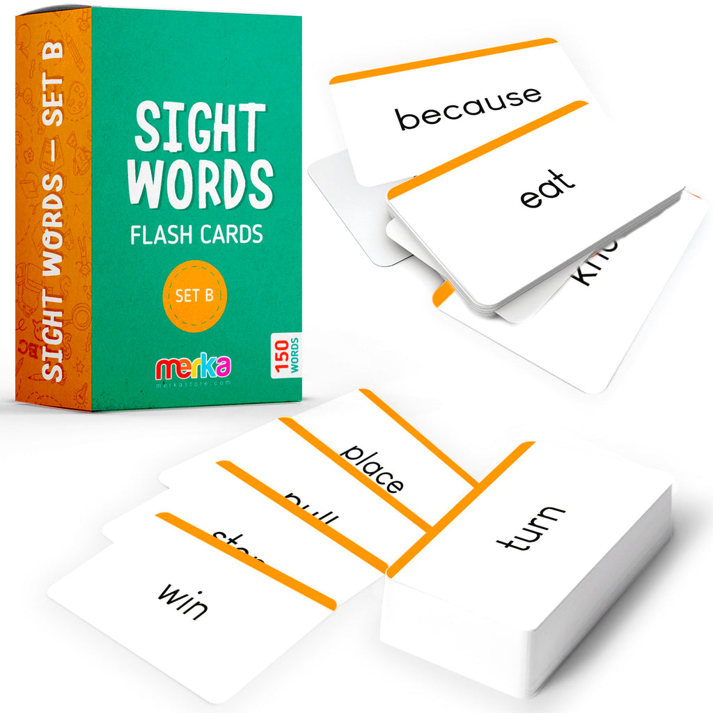 merka Sight Words Flash Cards 1st Grade Learn to Read Reading Flash Cards for Kids First Word Learn to Read Mastering First Words