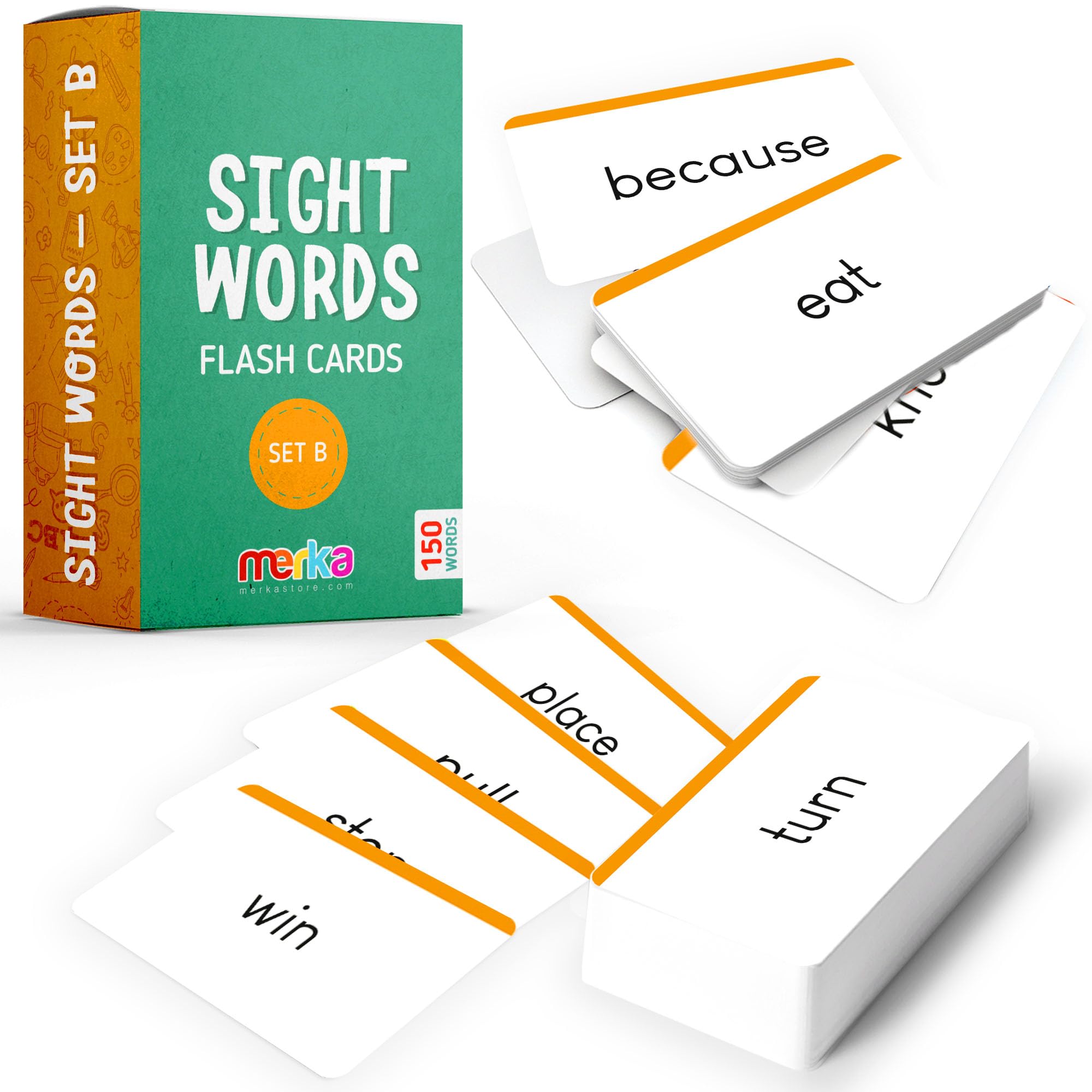 merka Sight Words Flash Cards 1st Grade Learn to Read Reading Flash Cards for Kids First Word Learn to Read Mastering First Words