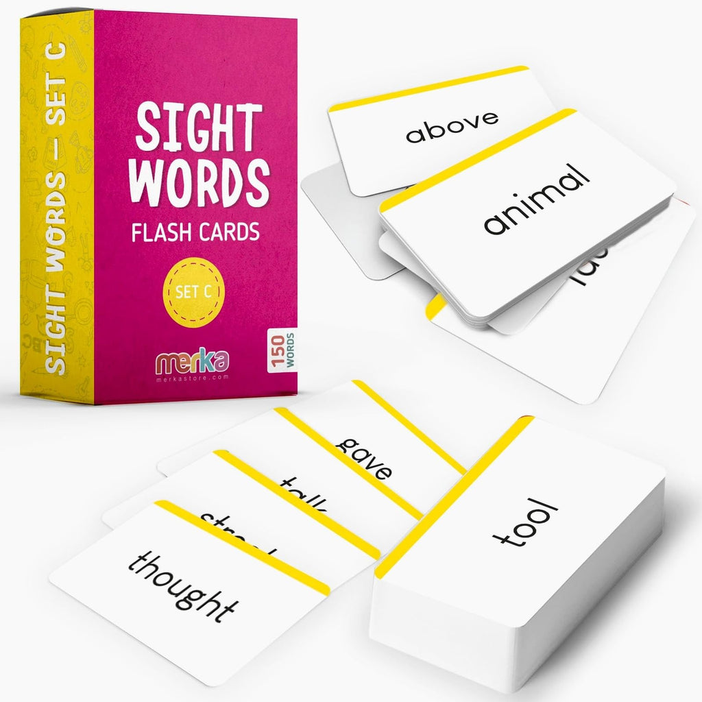 merka Sight Words Flash Cards 1st Grade Learn to Read Reading Flash Cards for Kids First Word Learn to Read Mastering First Words