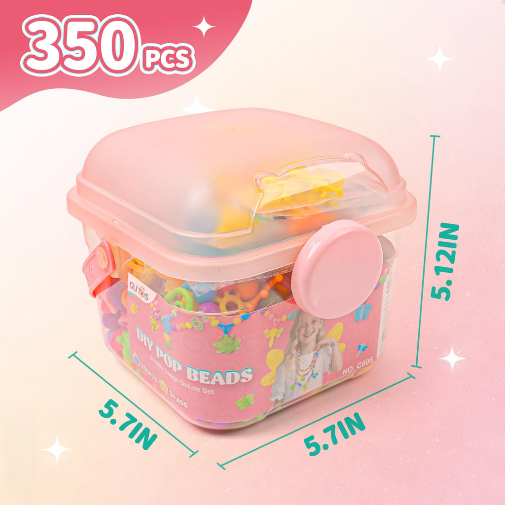 GILI Pop Beads - Arts and Crafts Toys Jewelry Making Kit for 3 4 8 Year Old Little Girls