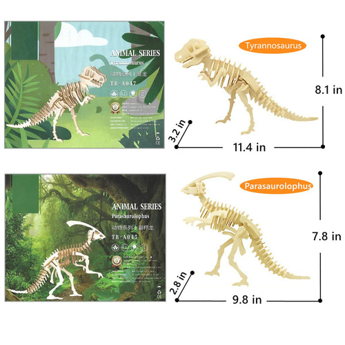 3D Wooden Sea Animal Puzzle, 6 Piece Set Wood Sea Animals Skeleton DIY Assembly Model Kits, Wooden Crafts Brain Teaser Puzzle, STEM Gifts for Adults & Teens Birthday Gifts Xmas