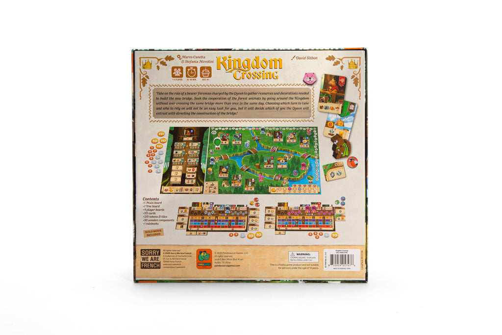 Kingdom Crossing Board Game - Route & Engine Building Strategy Game with Solo Mode, Euro Game for Family Game Night, Ages 14+, 1-4 Players, 45-90 Minute Playtime, Made by Pandasaurus Games