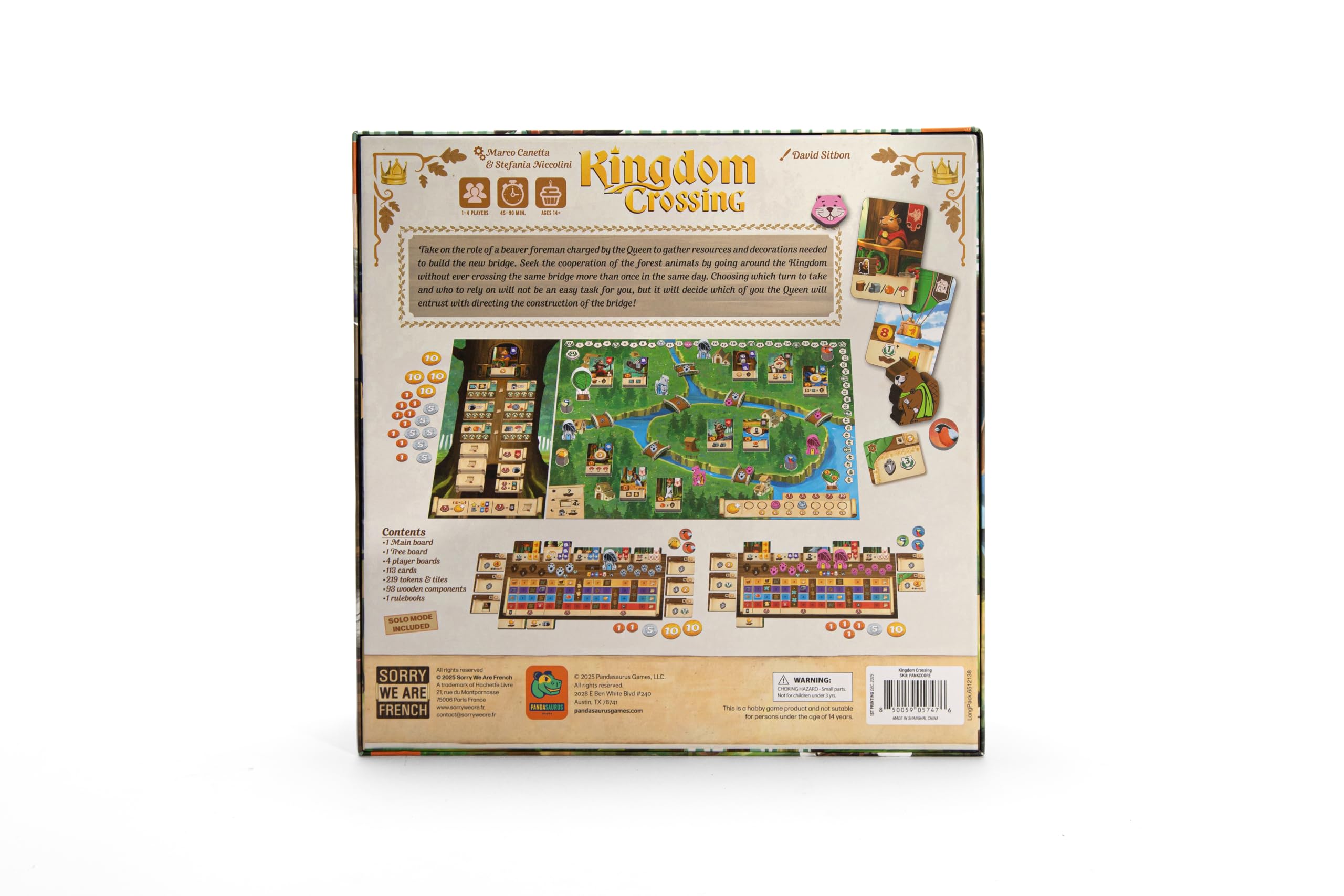 Kingdom Crossing Board Game - Route & Engine Building Strategy Game with Solo Mode, Euro Game for Family Game Night, Ages 14+, 1-4 Players, 45-90 Minute Playtime, Made by Pandasaurus Games