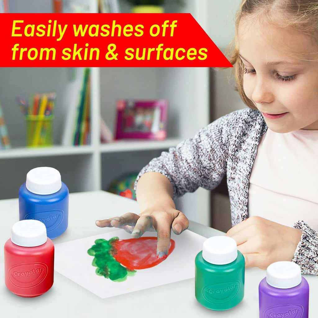 Kids Painting Set, Washable Paint for Toddlers 6 Colors Tempera Gift Bundle