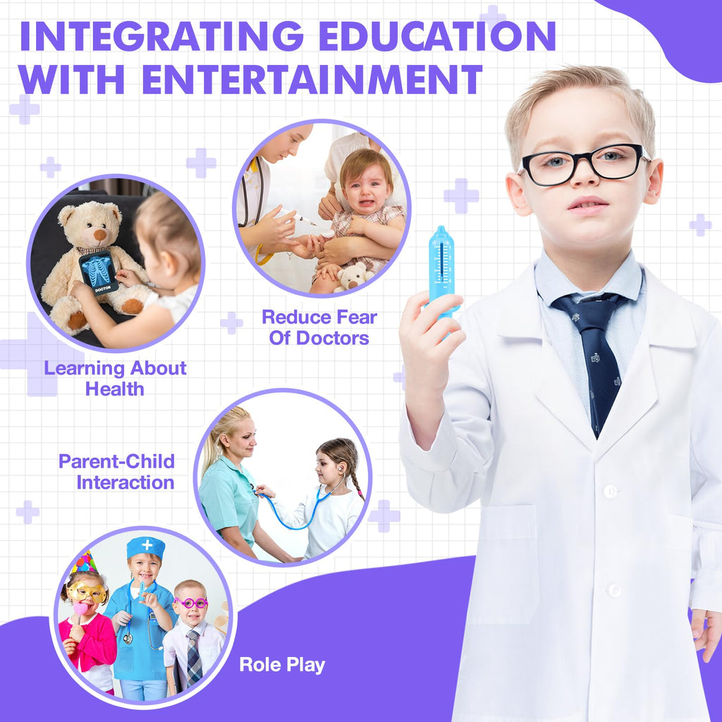 IVENRXIU Kids Doctor Play Set with Stethoscope,Doctor Kit for Kids Ages 3-5