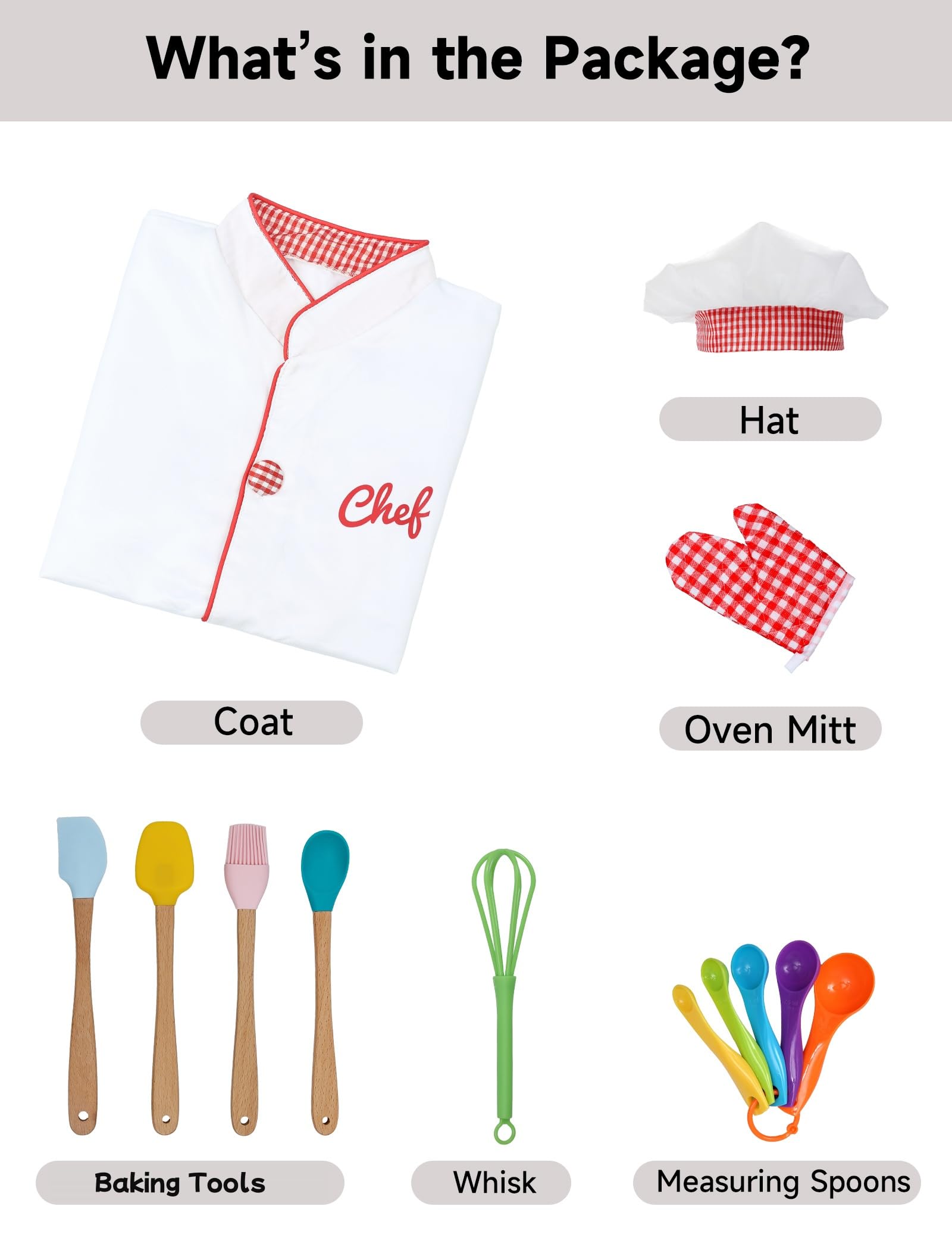 ANPHILE Chef Costume for Kids with Hat,Toddler Chef Outfit Cooking Baking