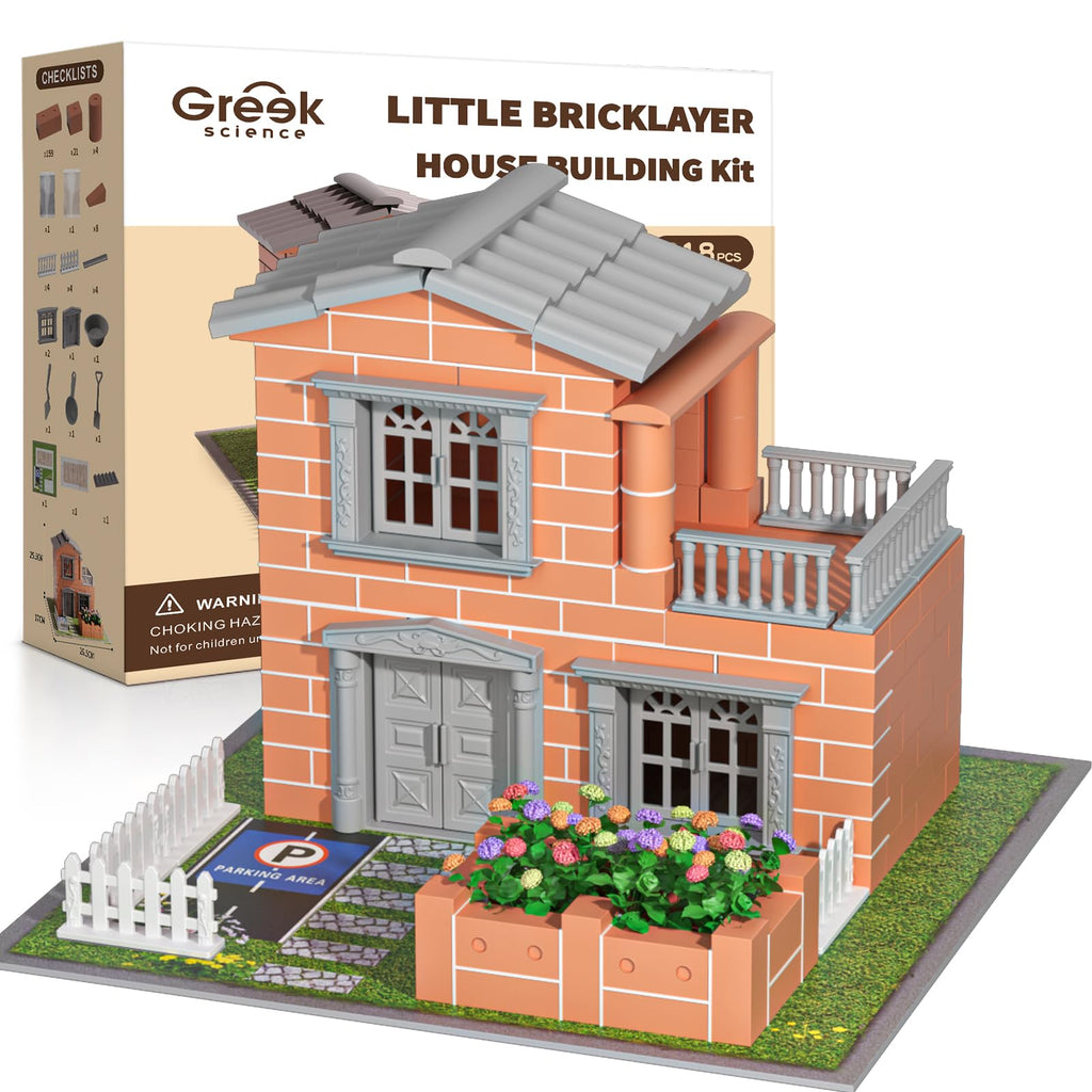 Mini Brick House Building Kit for Kids Age 8+