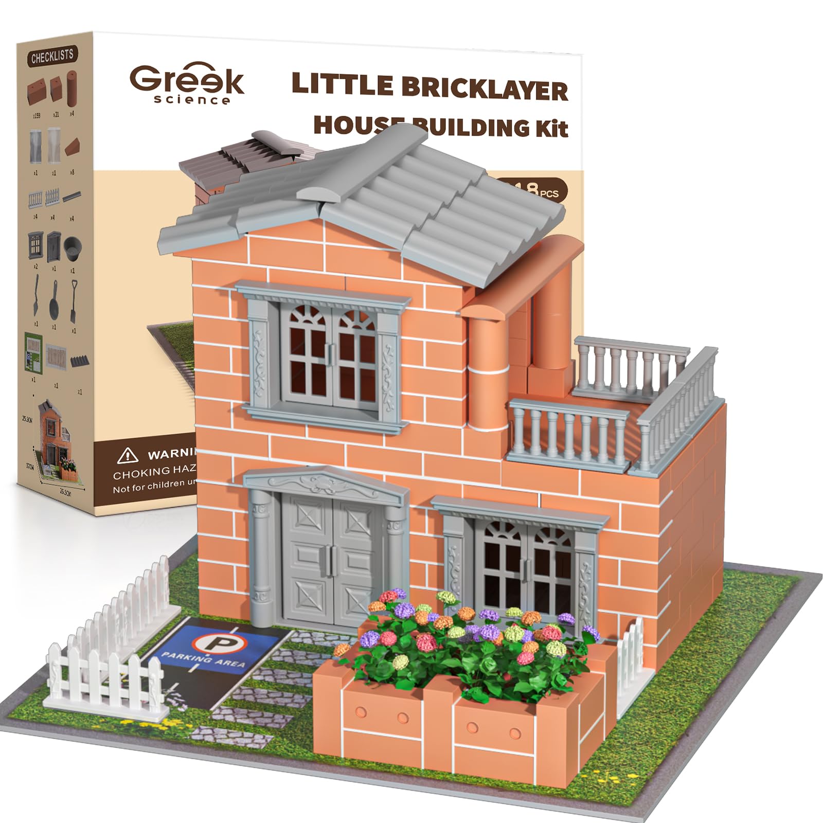 Mini Brick House Building Kit for Kids Age 8+