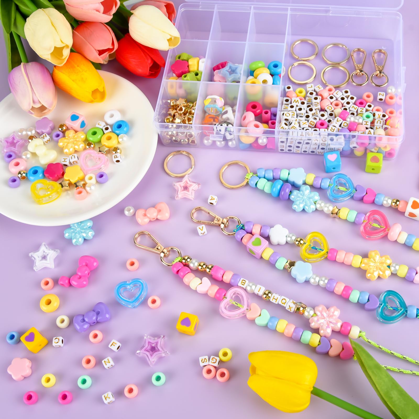 NEBURORA Beaded Keychain Making Kit