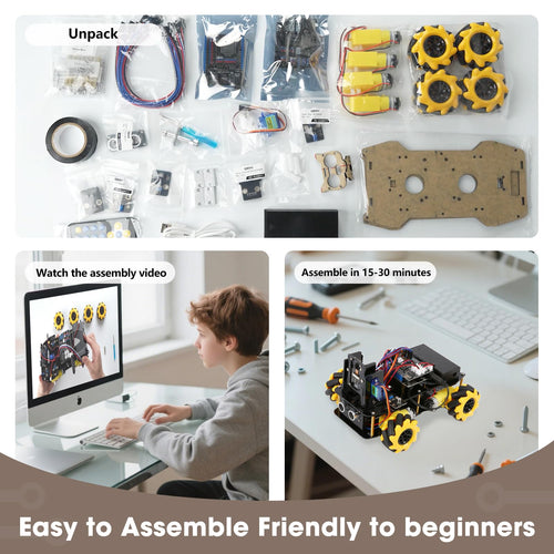 ACEBOTT Robot Kit, Robotics for Kids Ages 8-12 12-16, STEM Toys for Boys with Remote & App Control, Arduino & Scratch Compatible, Science Kits for Kids Age 8-12 12-16, for Boys & Girls