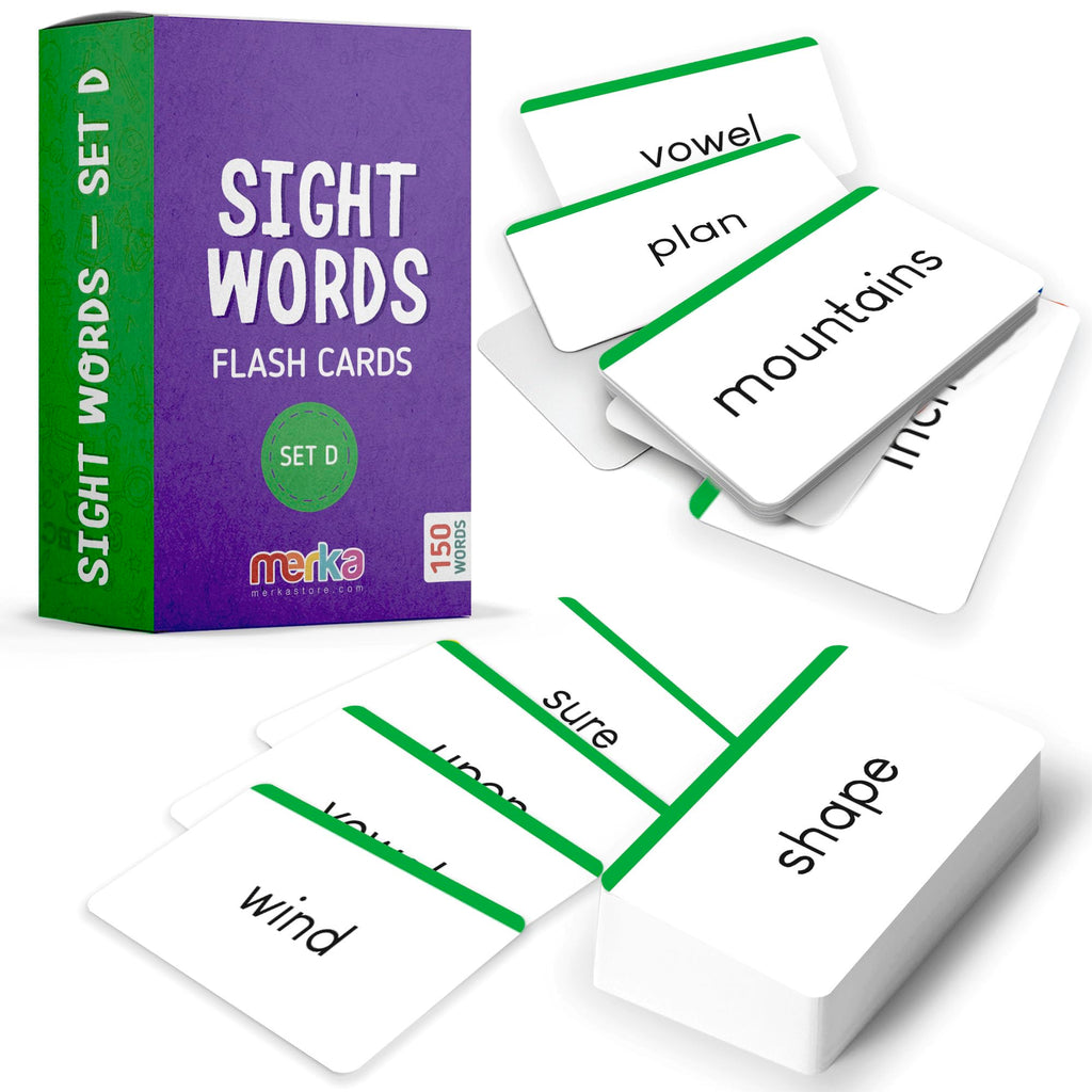merka Sight Words Flash Cards 1st Grade Learn to Read Reading Flash Cards for Kids First Word Learn to Read Mastering First Words