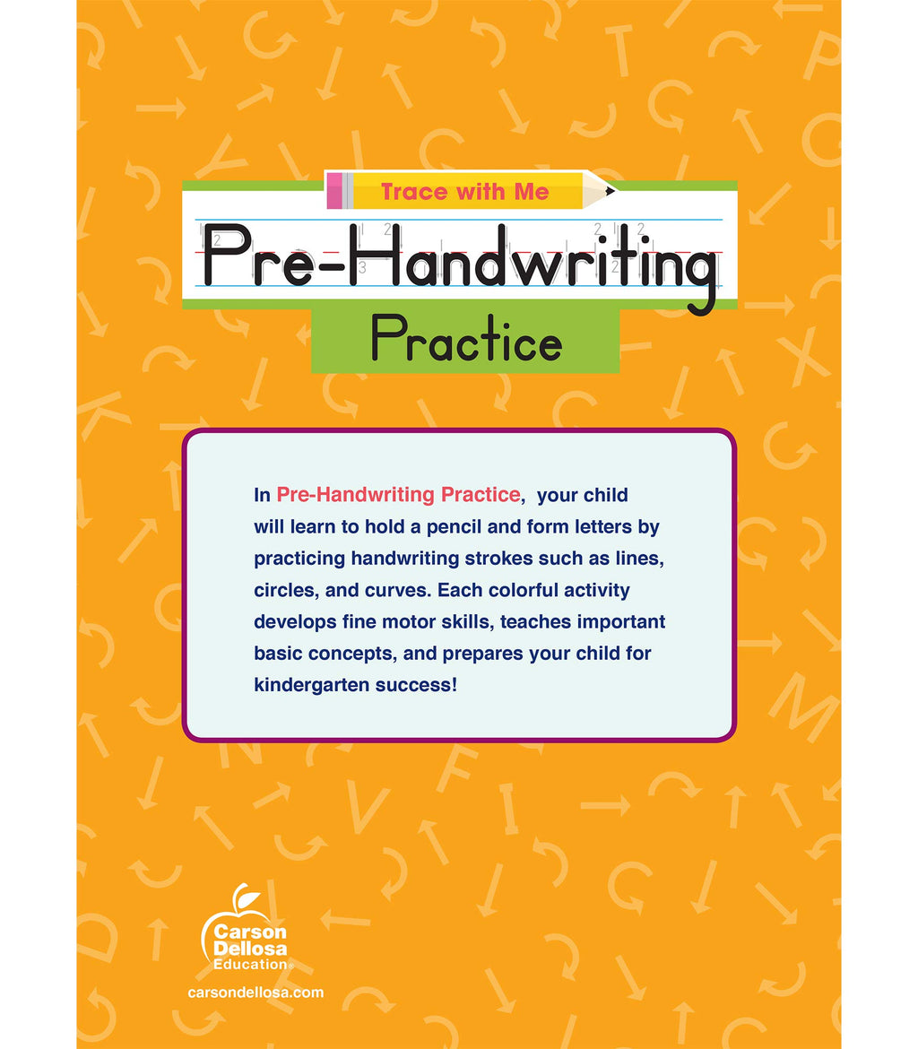 Carson Dellosa Trace With Me: Letter Tracing for Kids Ages 3-5, ABC Letter Tracing & Handwriting Practice Workbook for Kids PreK and Up, Trace Letters Alphabet Handwriting Practice for Preschool