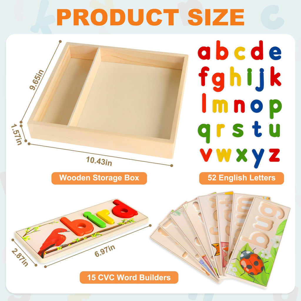 Learning Toys for 3 Year Old, Alphabet Puzzle Spelling Games Preschool