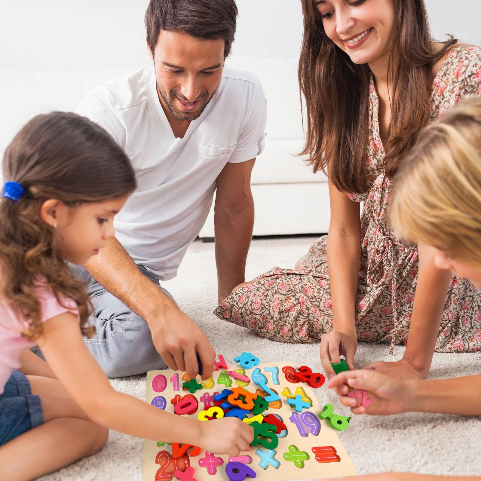 LOVESTOWN Wooden Puzzle Board, Number