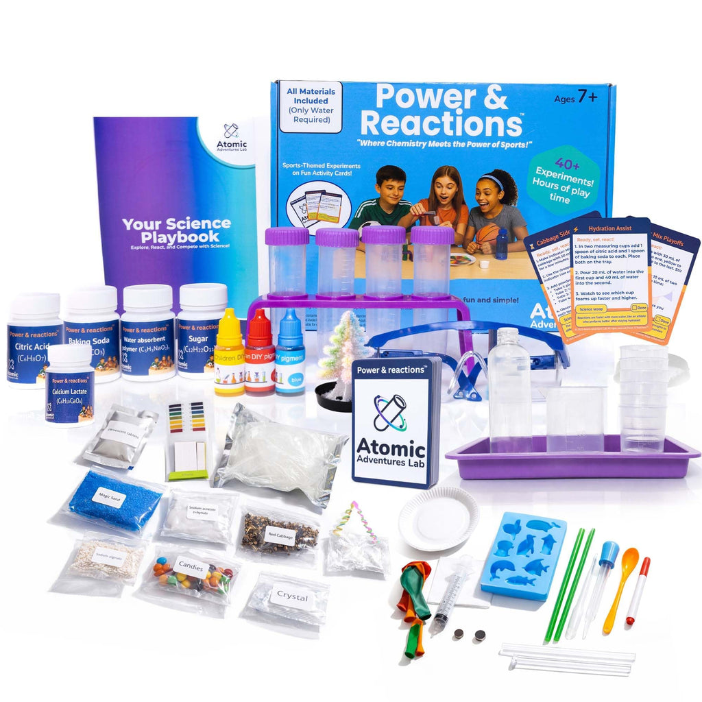 Atomic Adventures Lab Science Experiment Kit for Kids Ages 8-12 Years - Chemistry Kit Designed By a PhD Chemist & Mom, 46 Hands-On STEM Educational Activities, Gifts for Boys & Girls