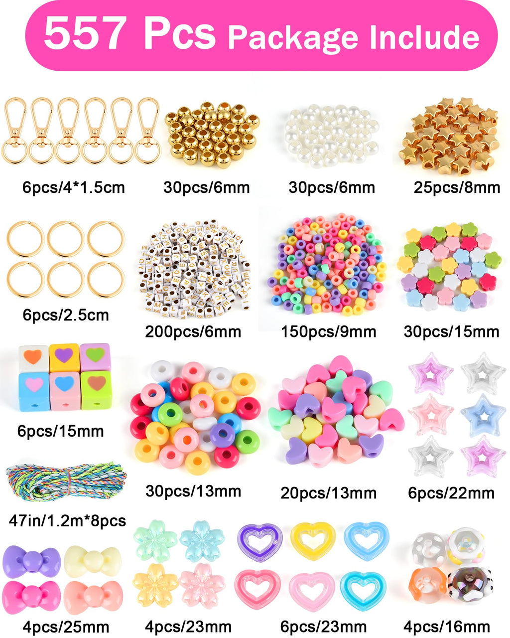 NEBURORA Beaded Keychain Making Kit