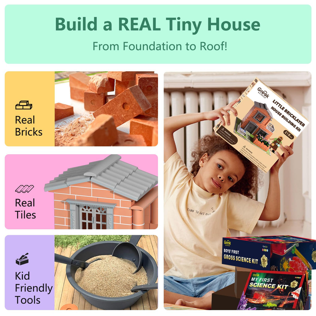 Mini Brick House Building Kit for Kids Age 8+