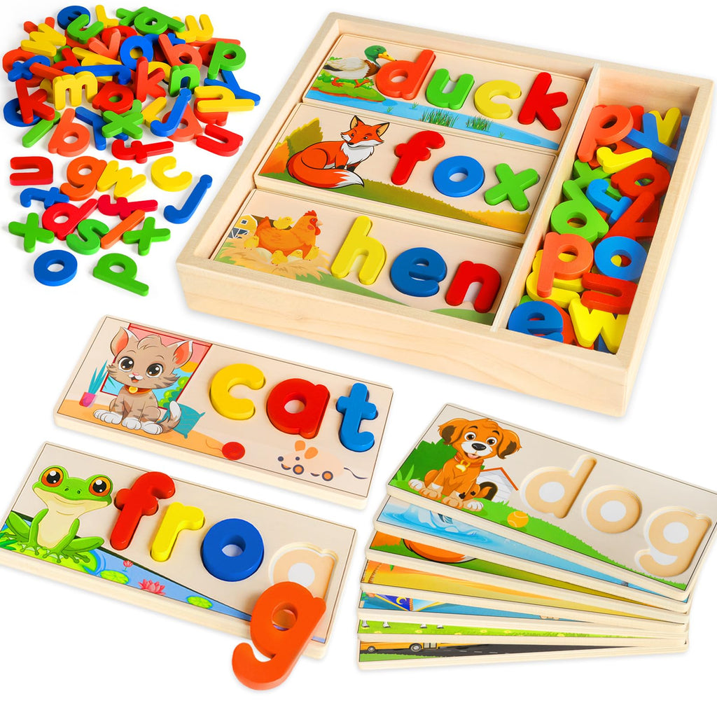 Learning Toys for 3 Year Old, Alphabet Puzzle Spelling Games Preschool