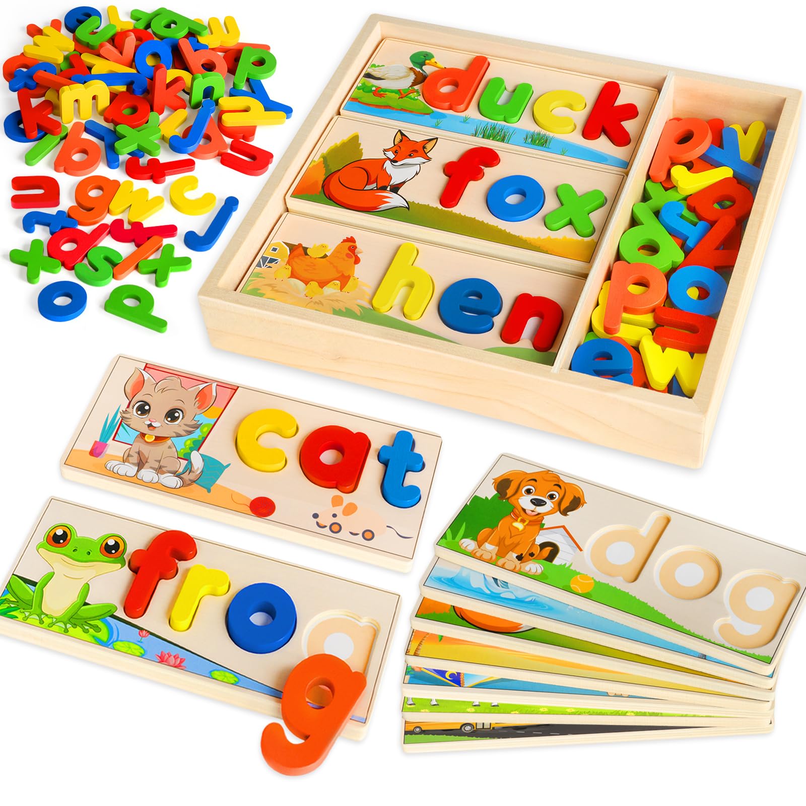 Learning Toys for 3 Year Old, Alphabet Puzzle Spelling Games Preschool
