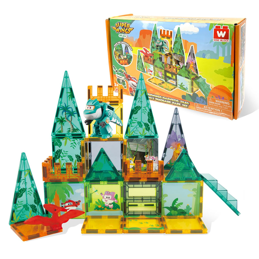 W WISE BLOCK Magnetic Tiles, Magnetic Blocks for Boys Girls Kids Ages 3 + Year Old