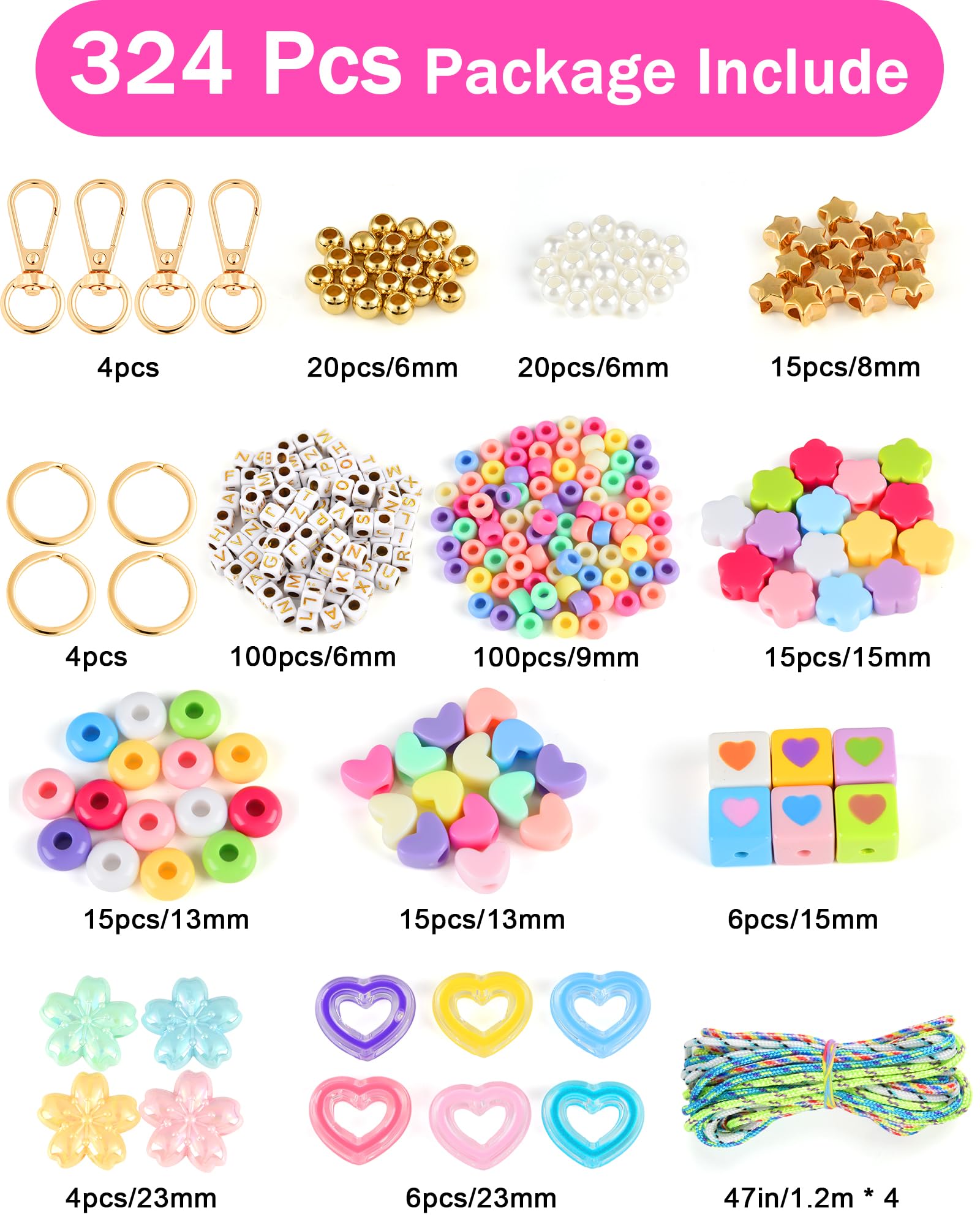 NEBURORA Beaded Keychain Making Kit