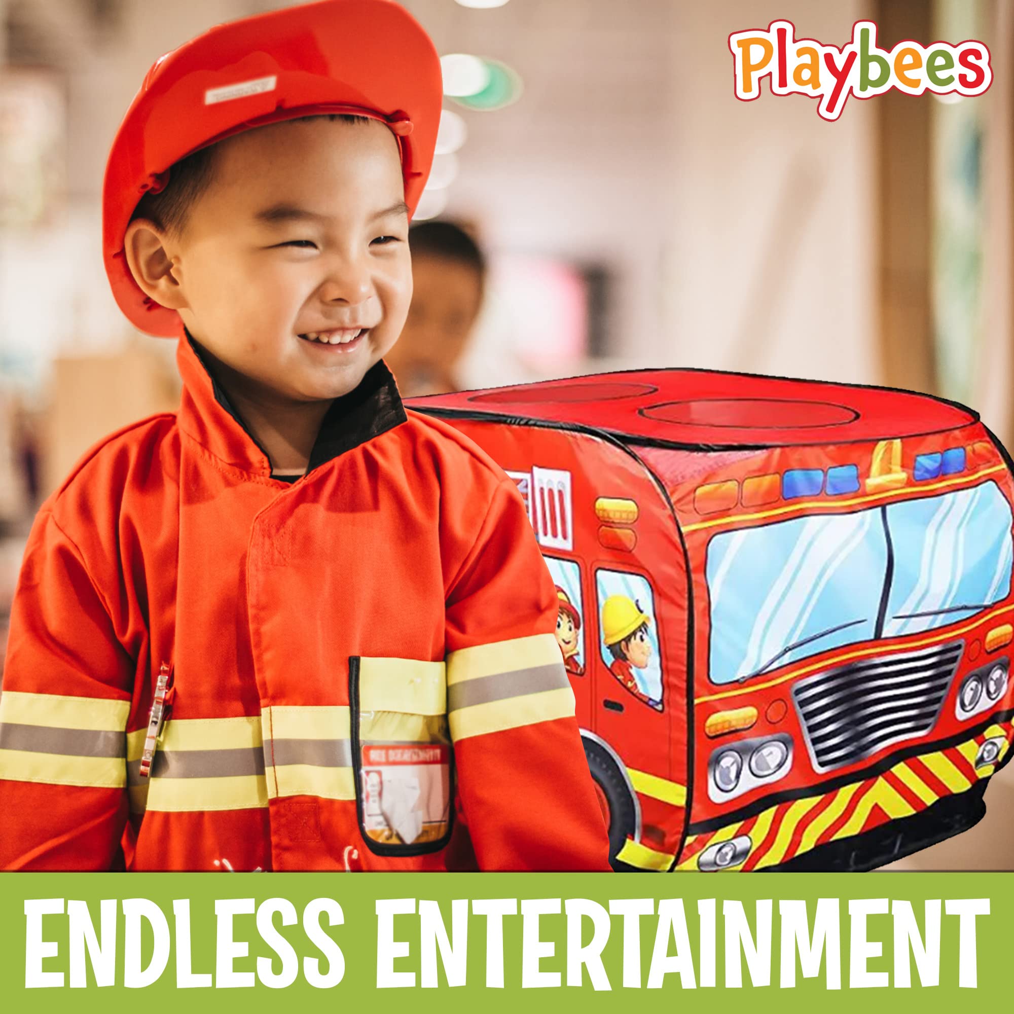 Playbees Pop-Up Tent – Convertible Playhouse with Swappable Velcro Front Panels and Carry Bag