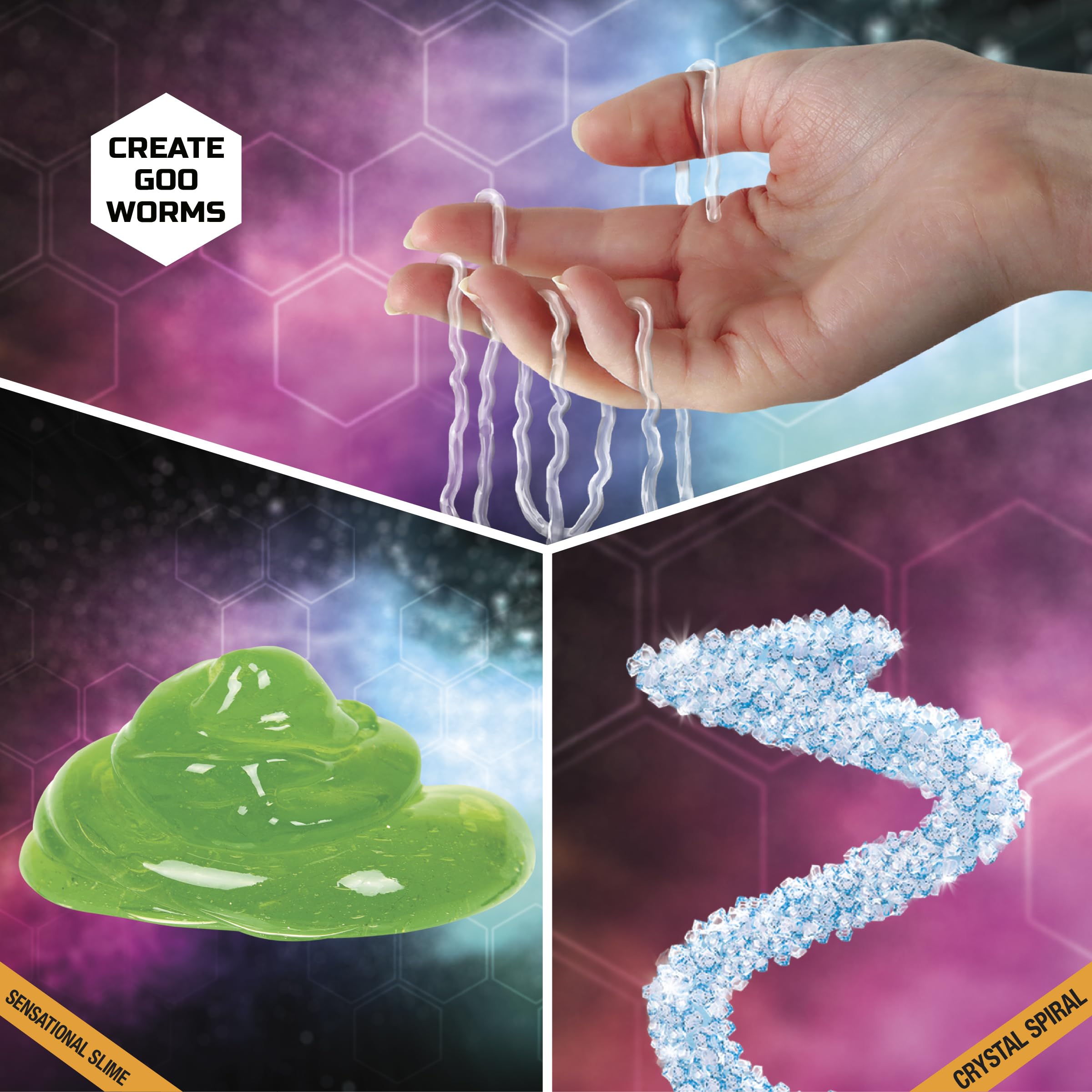 Discovery™ Reaction Lab Chemistry Set – 41 STEM Experiments for Kids| Includes Black Light Pen, Crystal Growing, Slime, Goo| Educational Learning Toy| Science Activity Kit| Boys & Girls Gift| Age 8+