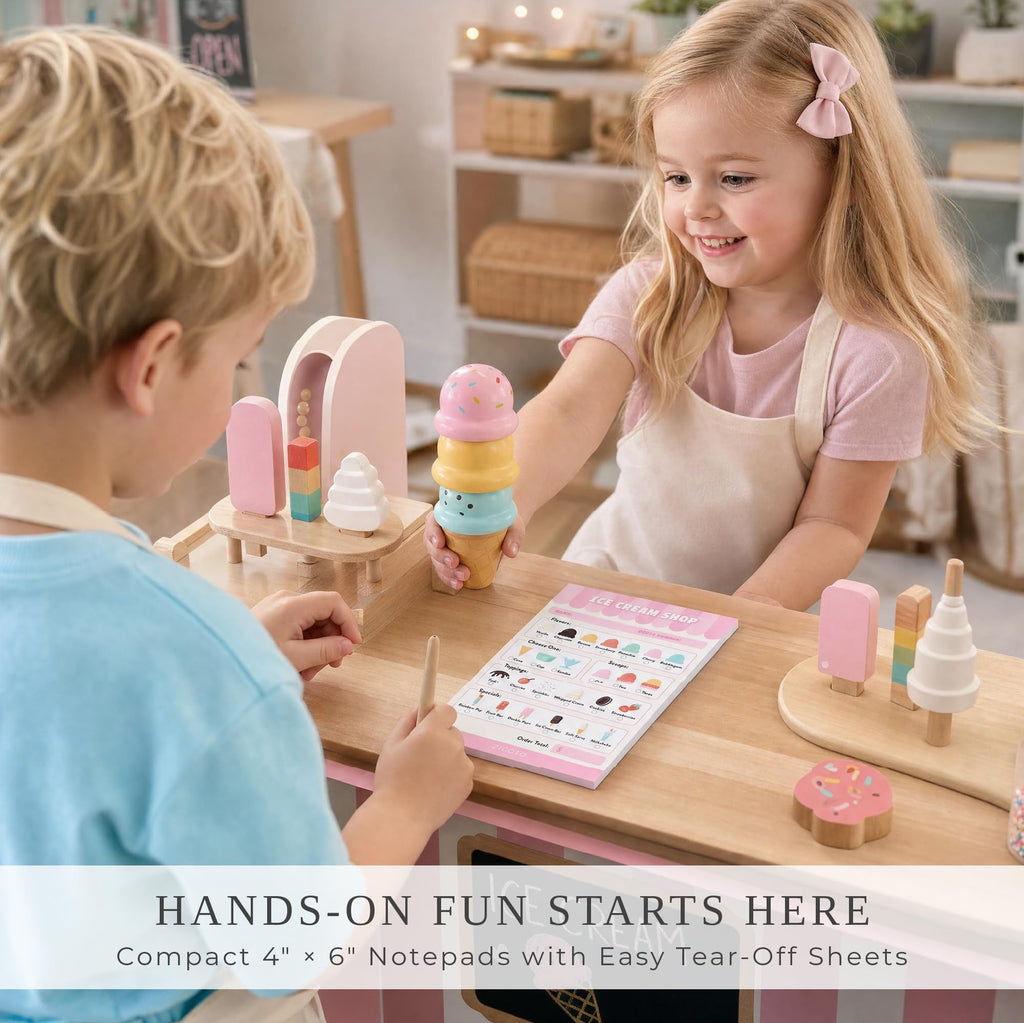 Fun Pretend Play Notepads Kids Love - Set of 6 Themed Pads for Role Play