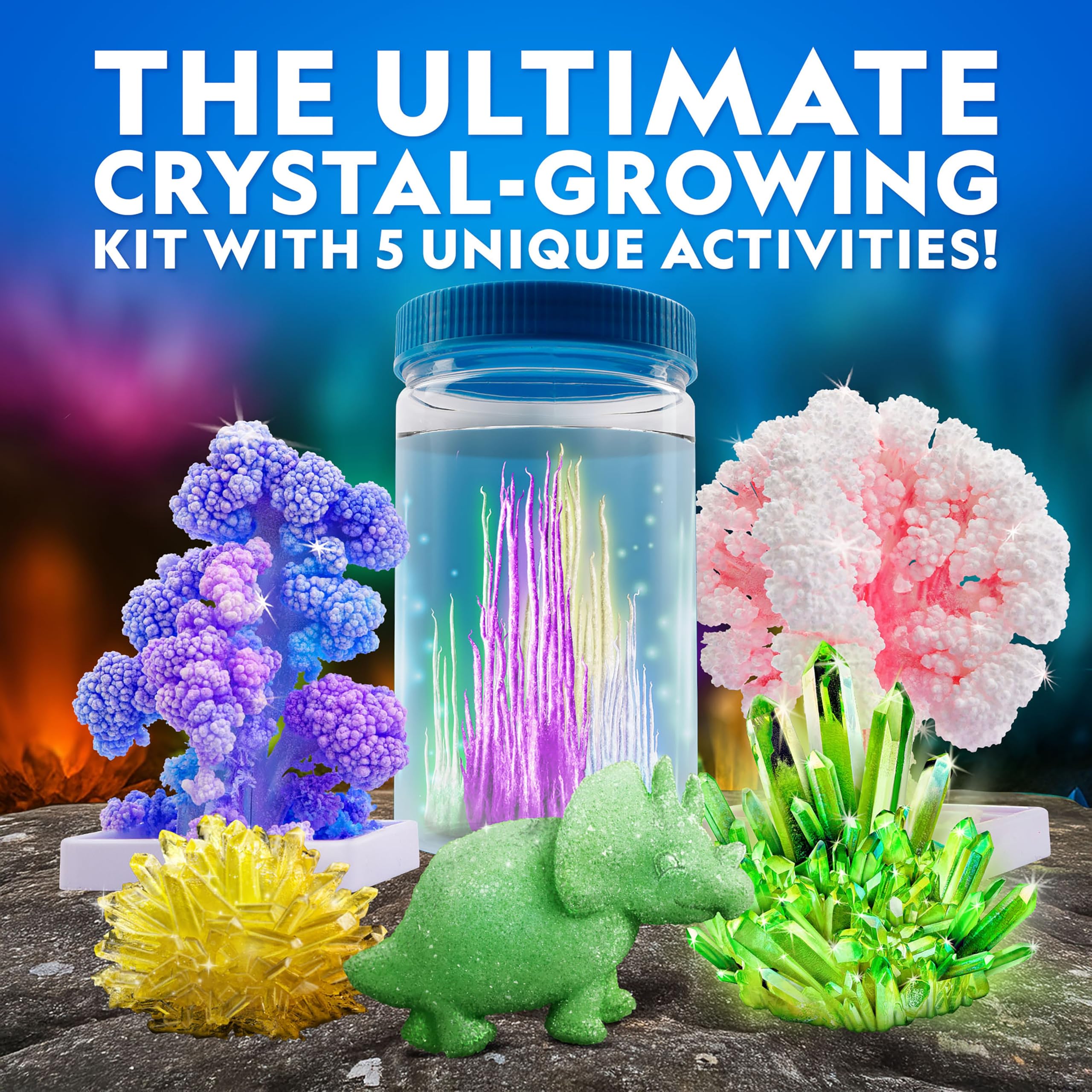 National Geographic Crystal Growing Kit with 5 Unique Activities